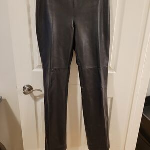 Danier Black Leather Trousers